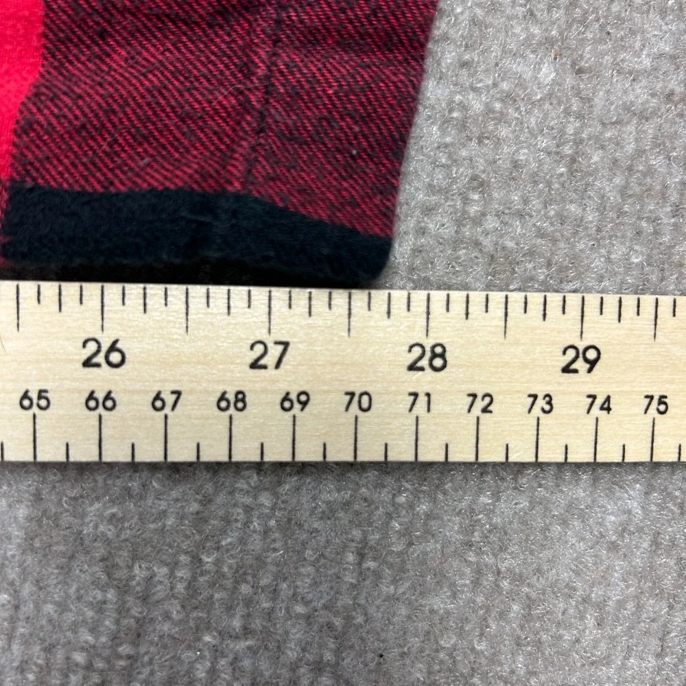 Old Navy Flannel Pajama Pants Mens Medium Red Black Buffalo Plaid Drawstring